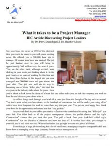 Project Manager Article Cover
